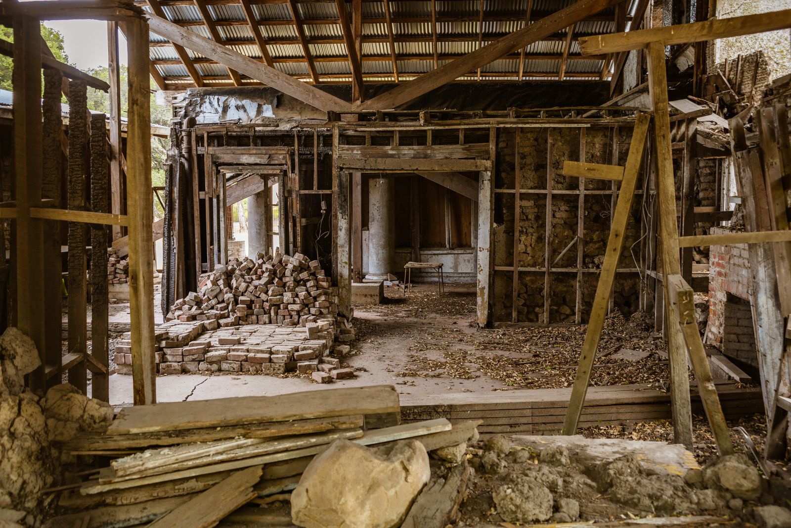 Compton Heights project during demolition