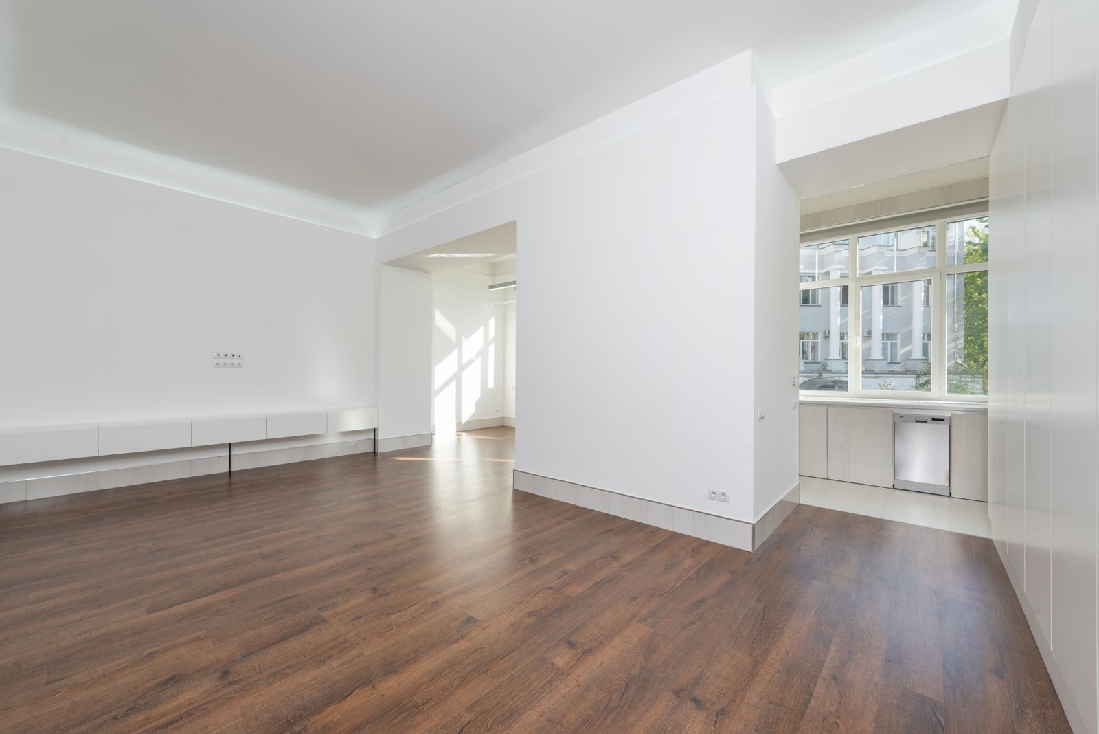 Open plan living space after a whole home renovation